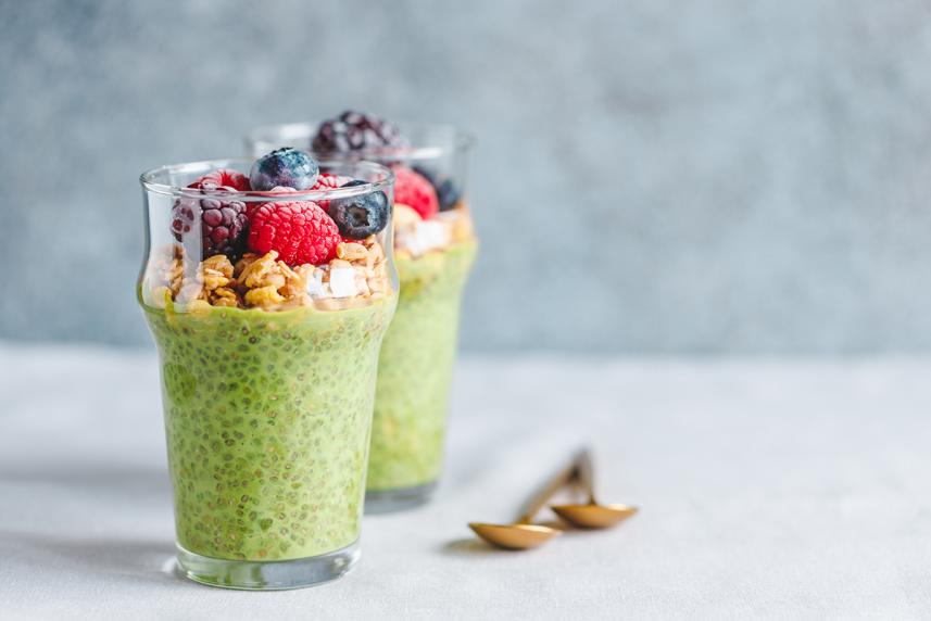 Matcha chia pudding